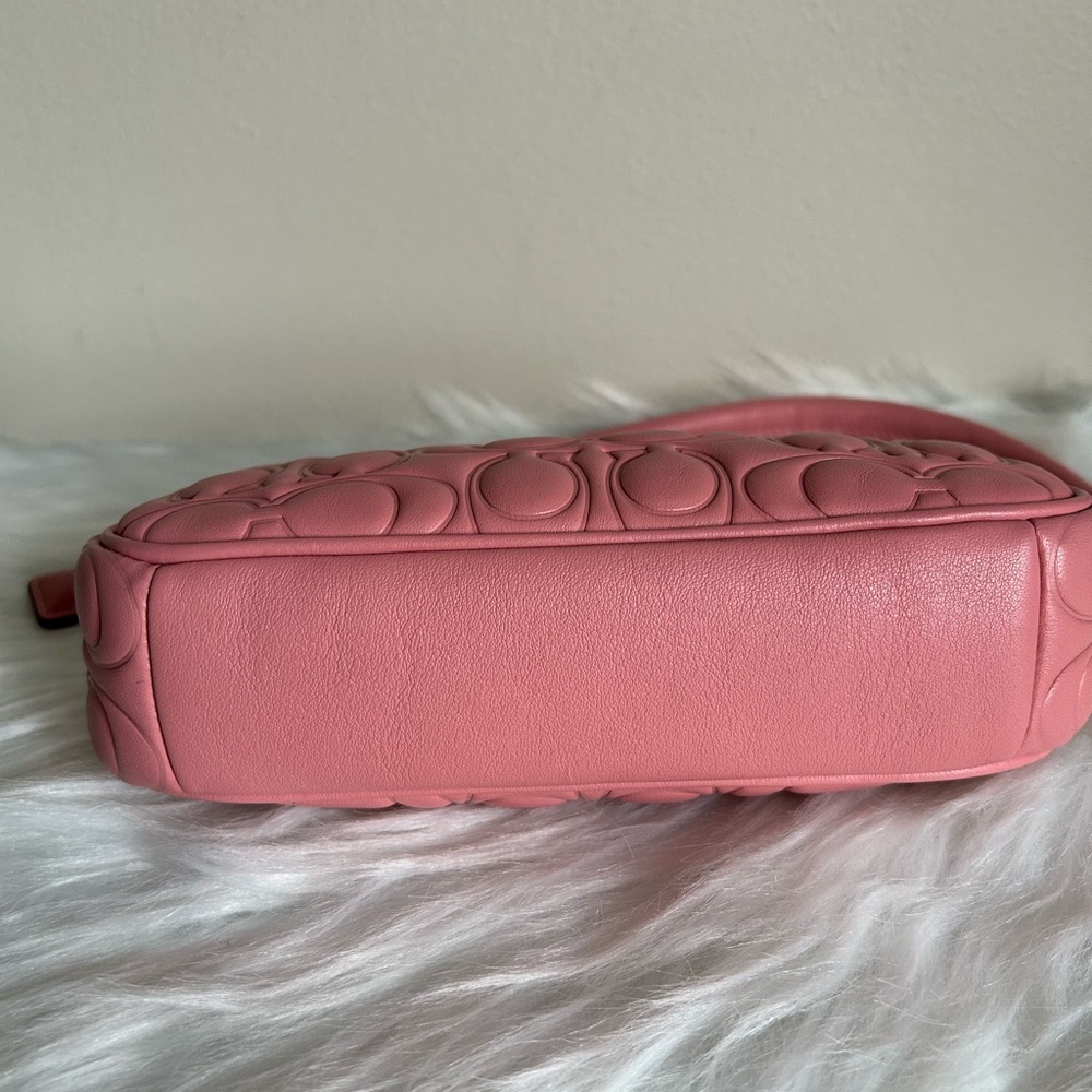 Coach Nolita 19 Pink Quilted Leather Signature C Shoulder Bag Excellent - Picture 8 of 10